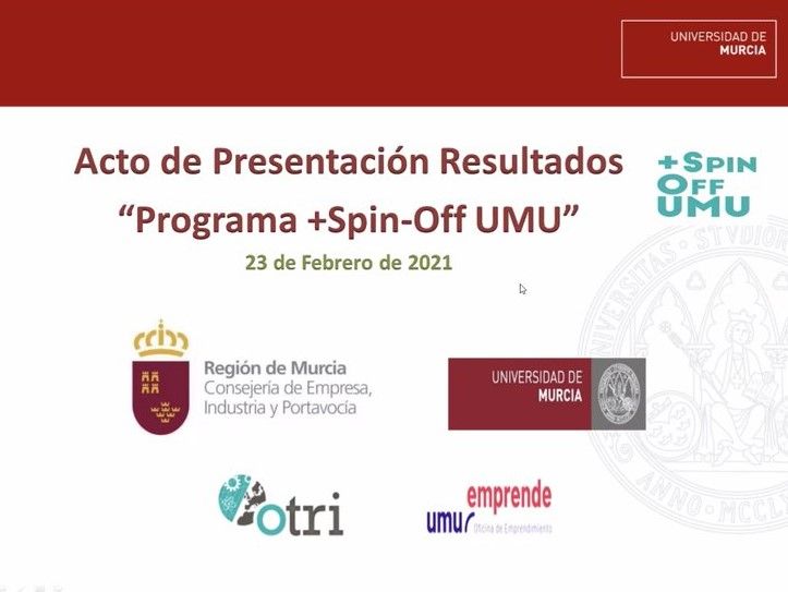 La UMU ayuda a la creación de cuatro empresas tecnológicas a partir de su programa '+Spin off'
