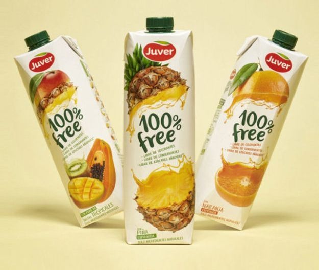 Nueva línea de zumos JUVER DEFENSAS y 100% Free