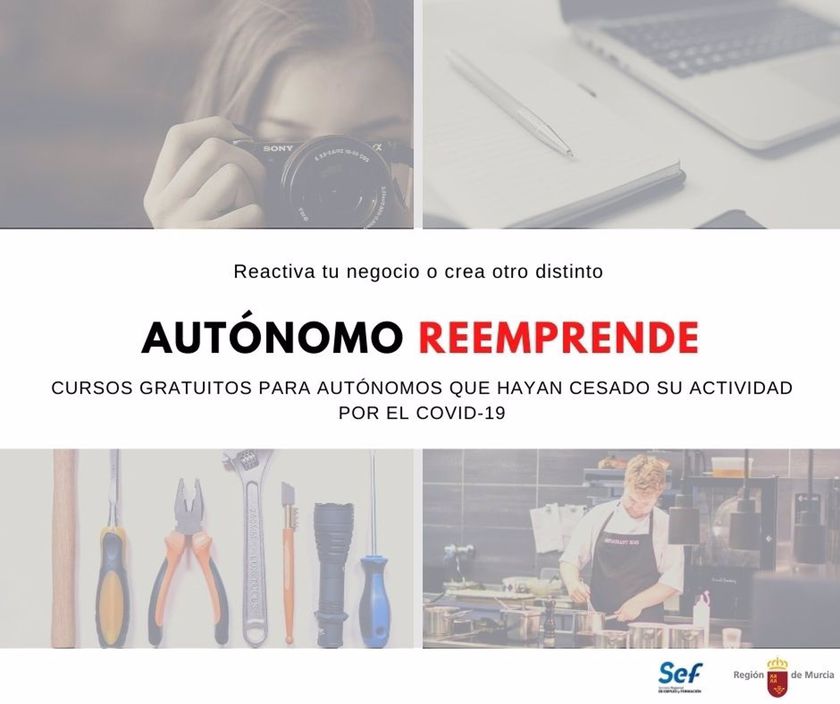 CARM ayudará a 240 autónomos de la Región con el programa 'Autónomo Reemprende'