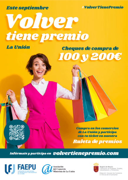 Una campaña de dinamización incentivará las compras en los comercios de La Unión dando de 1.500 euros en premios