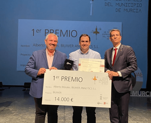 Un nuevo premio para la startup murciana Biuwer