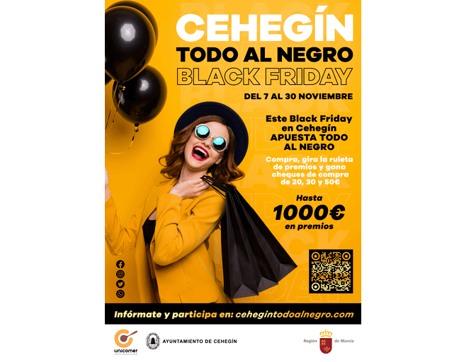 La campaña 'Cehegín. Todo al negro' genera unas 2.000 compras en el pequeño comercio del municipio