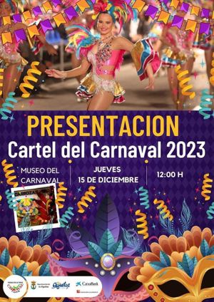 El Centro Cultural Las Claras de la Fundación Cajamurcia acoge hoy jueves 15 de diciembre, la presentación del cartel del Carnaval de Águilas 2023