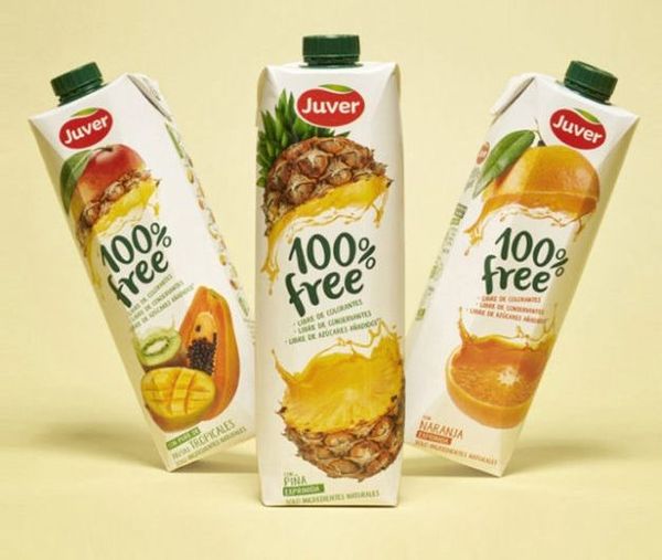 Nueva línea de zumos JUVER DEFENSAS y 100% Free