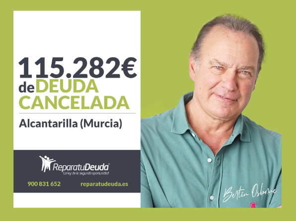 Repara tu Deuda Abogados cancela 115.282€ en Alcantarilla (Murcia) con la Ley de la Segunda Oportunidad