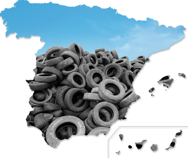 La Región de Murcia recicla cada año 9.574 toneladas de neumáticos, convirtiéndolos en carreteras, suelas, energía, etc., un ejemplo de economía circular